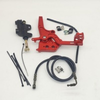 Kit de frein à pied hydraulique arrière en alliage d'aluminium CNC noir pour Sur-Ron Light Bee X LBX Segway X260, prêt à être expédié, pièces de modification