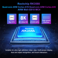 Boîtier TV Android 14 8K RK3588, Lecteur Multimédia Intelligent 8 Go 128 Go WiFi6 LAN 1000M Double Sortie HDMI pour Affichage Dynamique