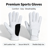 Gants de golf HAIYI en gros – Doux, durables, respirants, en microfibre et cuir PU, avec sangle de poignet réglable, doigts entiers, personnalisables en relief