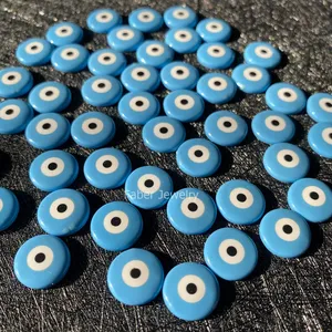 Synthetic Turquoise Blue Color 13mm Blue Stone Evil Eye