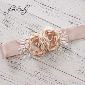 <span class=keywords><strong>Cintura</strong></span> nuziale da <span class=keywords><strong>donna</strong></span> <span class=keywords><strong>Beige</strong></span>/avorio <span class=keywords><strong>cintura</strong></span> a fascia con fiori da ragazza elegante <span class=keywords><strong>cintura</strong></span> in plastica e PU - Product Image 5