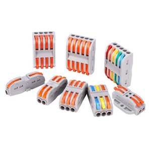 Bloques de terminales enchufables Tsugoshi 2P de material PBT, conectores de cable de dos entradas y dos salidas para cables flexibles y rígidos - Product Image 1