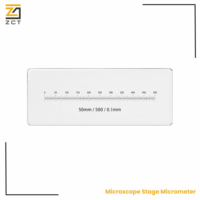 Graduated Optical Glass Microscope Calibration Slide for Laboratory Metrology and Imaging System Verification
