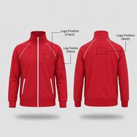 Blouson Homme Personnalisé en Coton Épais, Col Montant, Fermeture Éclair Intégrale, Style Rétro Sportif, Passepoil Contrastant, Vêtement d'Extérieur – Fabrication Usine