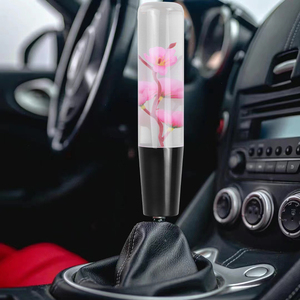 หัวเกียร์รถแข่ง JDM แบบใส ขนาด 10/15/20 ซม. ลายดอกซากุระสีชมพูคริสตัล สำหรับเกียร์ธรรมดา - Product Image 3