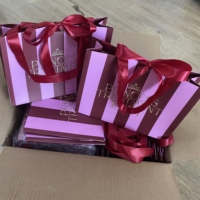 Ventes Flash 2025 – Sacs en Papier Personnalisés de Luxe pour Boutiques, Pliables et Réutilisables, Rose, avec Logo