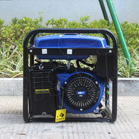 Générateur portable à essence 4 temps BISON BS6500 5 kW, 220 V 50 Hz, démarrage électrique, monophasé/triphasé, réservoir de carburant de 25 L, CE ISO, garantie 1 an