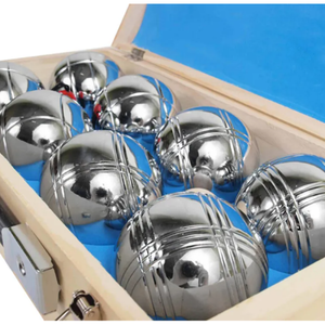 Kit <span class=keywords><strong>de</strong></span> boules <span class=keywords><strong>de</strong></span> pétanque en acier inoxydable <span class=keywords><strong>de</strong></span> 73 mm, 8 pièces, boules <span class=keywords><strong>de</strong></span> bocce avec boîte en bois pour divertissement familial en plein air, pelouse, <span class=keywords><strong>plage</strong></span> - Product Image 4