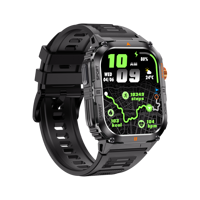 Montre connectée homme YK12 tendance 2026, écran carré HD IPS, suivi du sommeil magnétique, lampe de poche, fréquence cardiaque, IP67, rappel d'appel