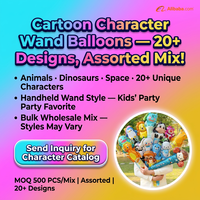 Ballons en aluminium à main en forme de dessin animé Astronaute et Dinosaure, baguettes de cheering pour fêtes d'anniversaire d'enfants, promotion de rue, vente en gros