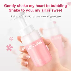 Limpiador facial 2 en 1 con cubierta de leche <span class=keywords><strong>sakura</strong></span>, limpiador facial de espuma de Limpieza Profunda, antiacné, lavable, OEM, venta al por mayor - Product Image 4