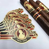 Etiquetas Personalizadas para Cigarros con Estampado en Caliente con Lámina Dorada, Etiquetas de Papel de Lujo Impresas Personalizadas |   Hecho en China
