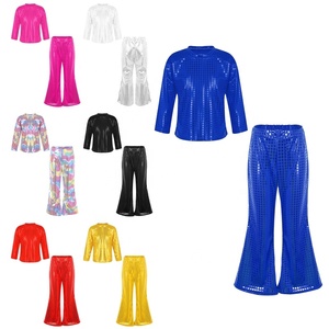 Costumi da ballo all'ingrosso per bambini e ragazzi (2-14 anni) - Top con <span class=keywords><strong>pantaloni</strong></span> a zampa per spettacoli teatrali, competizioni e feste - Product Image 1