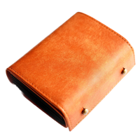 Dompet pendek kulit asli minimalis pria, tempat kartu RFID dengan saku koin dan penutup