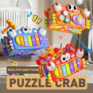 <span class=keywords><strong>Cubo</strong></span> <span class=keywords><strong>de</strong></span> Actividades <span class=keywords><strong>Montessori</strong></span> 12 en 1 con Forma <span class=keywords><strong>de</strong></span> Cangrejo, Juguete Multifuncional para Niños Pequeños, Aprendizaje Temprano, Sensorial, con Luz y Música - Product Image 2