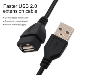 Cabo extensor de dados usb2.0, de cobre de alta qualidade, 1.5m, macho para fêmea, cabo de extensão de dados usb2.0 - Product Image 4