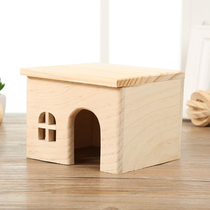 Casa para Mascotas de Madera Natural, Rectangular, Transpirable, Jaula Interior para Hámster, Tamaño Pequeño - Product Image 3