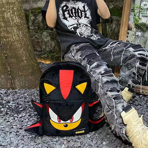 2024 nuevas mochilas escolares de felpa <span class=keywords><strong>Sonic</strong></span> Cool Cartoon Hedgehog <span class=keywords><strong>mochila</strong></span> Shadow mochilas de felpa para niños - Product Image 4