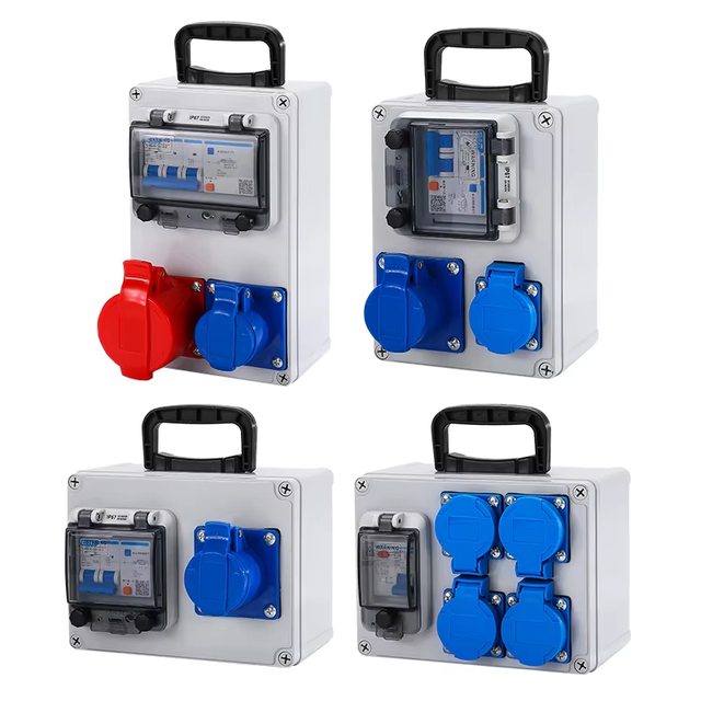 Best Selling Portable Mobile Distribution Box Waterproof Portable Industrial Socket Box IP54 Industrial Power Mobile Socket Box
