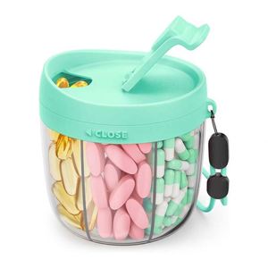 High Quality <b>7</b>-Compartment Portable Pill Dispenser Organizer Wide Opening Easy Use Custom Logo Plastic Promotional Gift - Product Image 6