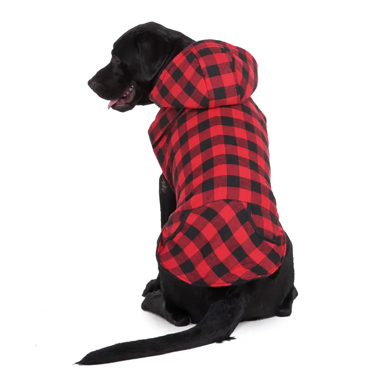 Dog Coats Pet Clothes Large Classic Grid Warm Coat Dog Jackets Winter Comfortable Outfits Pet Clothes