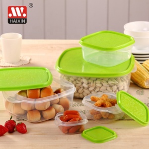 Cuisine réutilisable personnalisée passe au micro-ondes 5 pièces en plastique transparent pour réfrigérateur ensemble de récipients de stockage des aliments avec couvercle - Product Image 2