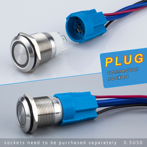 زر كهربائي 19Q-K40، زر تشغيل من الفولاذ المقاوم للصدأ، زر صغير 250 فولت - Product Image 4
