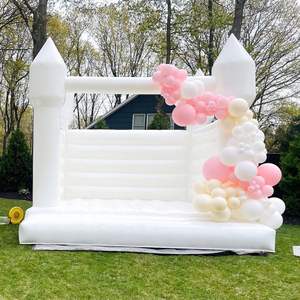 Château gonflable blanc <span class=keywords><strong>pour</strong></span> enfants, petit terrain de jeux <span class=keywords><strong>extérieur</strong></span>, idéal <span class=keywords><strong>pour</strong></span> les fêtes <span class=keywords><strong>d</strong></span>'<span class=keywords><strong>anniversaire</strong></span>, vente en gros - Product Image 1