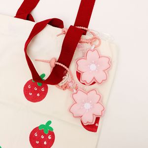 Colgante de tela con diseño de flor de cerezo Sakura para <span class=keywords><strong>mochila</strong></span> de pareja, amuleto para coche, accesorios para teléfono, regalo, llavero - Product Image 5