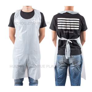 Desechables Chef <span class=keywords><strong>de</strong></span> corte <span class=keywords><strong>de</strong></span> pelo transparente <span class=keywords><strong>de</strong></span> Pe <span class=keywords><strong>de</strong></span> Plástico Ldpe delantal - Product Image 3