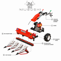 Faucheuse-égreneuse agricole pratique et haute performance, machine de coupe rapide, stable et à faible entretien pour les cultures céréalières et fourragères