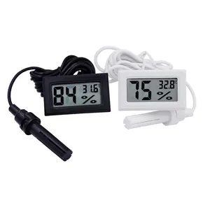 מיני דיגיטלי LCD אקווריום מקרר מקפיא מים מד טמפרטורת לחות מד מדחום מדדי לחות עם חיישן FY-12
