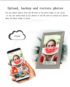 Cadre d'affichage intelligent de bureau moderne 10,1 pouces avec écran tactile WiFi pour album photo numérique - Product Image 3