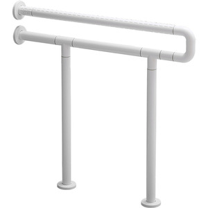 Barres d'appui pour toilettes, blanches, 75 cm, mains courantes de sécurité antidérapantes pour personnes âgées et handicapées, rails de soutien pour salle de bain - Product Image 4