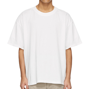 High Quality Designer 100% Cotton <b>Tee</b> Shirt Boxy <b>Plain</b> <b>White</b> T Shirt Unisex Streetwear Heavyweight Oversized Blank T-shirt - Product Image 1