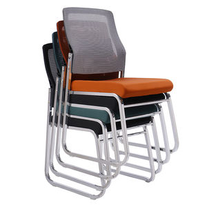 Chaise de conférence moderne et bon marché en métal et tissu sans roulettes ni accoudoirs, empilable, pour les visiteurs, les réunions, les bureaux, les patrons - Product Image 2