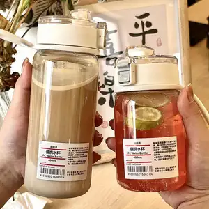 350ml/550ml/800ml透明プラスチックボトル漏れ防止昇華スポーツプラスチックウォーターボトル、フィルター付きミニマリストウォーターボトル