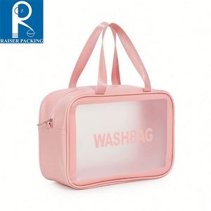 Logo personnalisé fermeture à glissière étanche et à la mode disponible en plastique petit sac à cosmétiques - Product Image 4