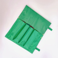 Cadeaux pour les joueurs : Sac de rangement en nylon pour Mahjong, Rouge Noël, Étui de rangement pour tuiles de Mahjong, Support pour tuiles, Fermeture à bouton-pression doré, Sacs enroulables pour Mahjong
