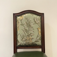 Chaises de salle à manger écologiques en bois de séquoia américain, tissu à motifs floraux, coussins en cuir doux, design antique pour salons et hôtels