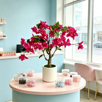 Kleine Hochzeits-Tischdekoration Künstlicher Bougainvillea-Blütenbaum Kunstblumen-Dekorationen für Zuhause Büro Hotel Garten Bar