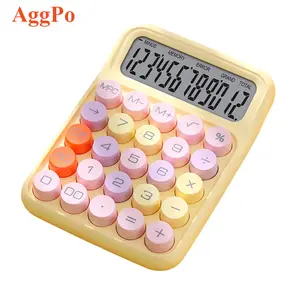 Calcolatrice creativa per studenti-calcolatrice con interruttore meccanico-calcolatrice da tavolo pulsanti a colori per l'ufficio quotidiano e di base