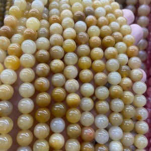 Cuentas Sueltas de <span class=keywords><strong>Jade</strong></span> Dragón Amarillo Natural de 6mm y 8mm, Cuentas Redondas de Ágata de <span class=keywords><strong>Jade</strong></span> Amarillo Antiguo, Cuentas Baratas para Hacer Pulseras - Product Image 3