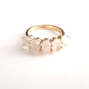 Đồ trang sức vòng vermeil mạ (3 micron) 925 sterling <span class=keywords><strong>Silver</strong></span> Moonstone bạc italy mạ vàng của phụ nữ Đảng đá quý Nhẫn OPAL - Product Image 1