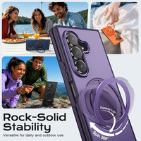 Soporte Magnético de Lujo para Coche, Funda Plegable Antigolpes para Teléfono con Rotación de 360 Grados °   Soporte de Anillo con Cobertura Total para Samsung Galaxy Z Fold 8 Ultra