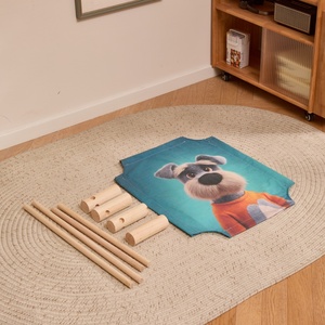 Cuccia per Animali Domestici Impermeabile e Staccabile con Motivi Animali, Letto per Cani e Gatti con Gambe in Legno Rialzate dal Suolo - Product Image 2
