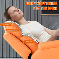 Fauteuil de détente simple et réglable Canapé inclinable en cuir de couleur orange pour le salon