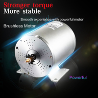 MY1020 500W 800W 1000W 1200W 1500W 1600W 2000W 3000W Moteur CC sans balais 36V 48V 60V 72V pour Scooter Go-karts ATV moto vélo