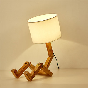 Lampe de chevet nordique en bois, Style américain, japonais, Table de chevet, pour chambre à coucher, cadeau créatif, petite Table - Product Image 2