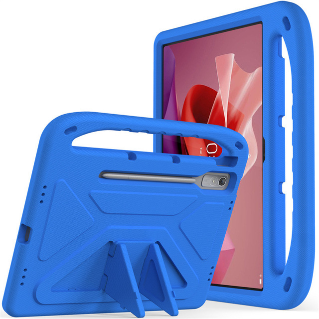 Kids Soft EVA Foam Shockproof Tablet Case for Lenovo Tab P12 12.7" Handle Foldable Kickstand Rugged Cove